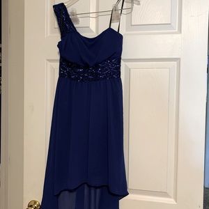 Royal blue short party dress